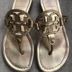 Worn gold Tory Burch Millers in size 6.5.
